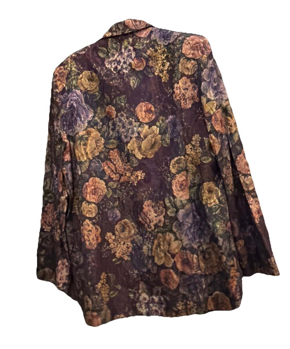 VNTG 1980s Tapestry Grunge Dark Cottagecore, Whimsigoth Shoulder Pads Academia M - Picture 3 of 10